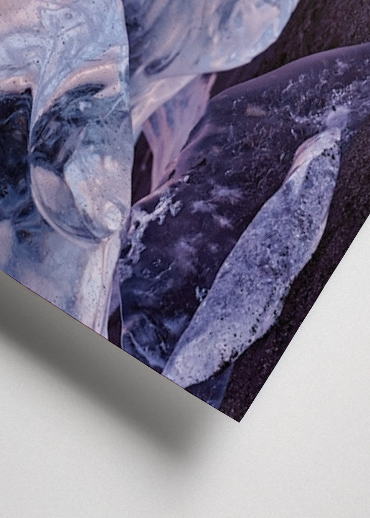 Eisblöcke im Abendlicht