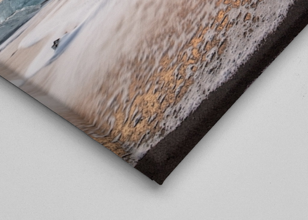 Eisblöcke am Strand