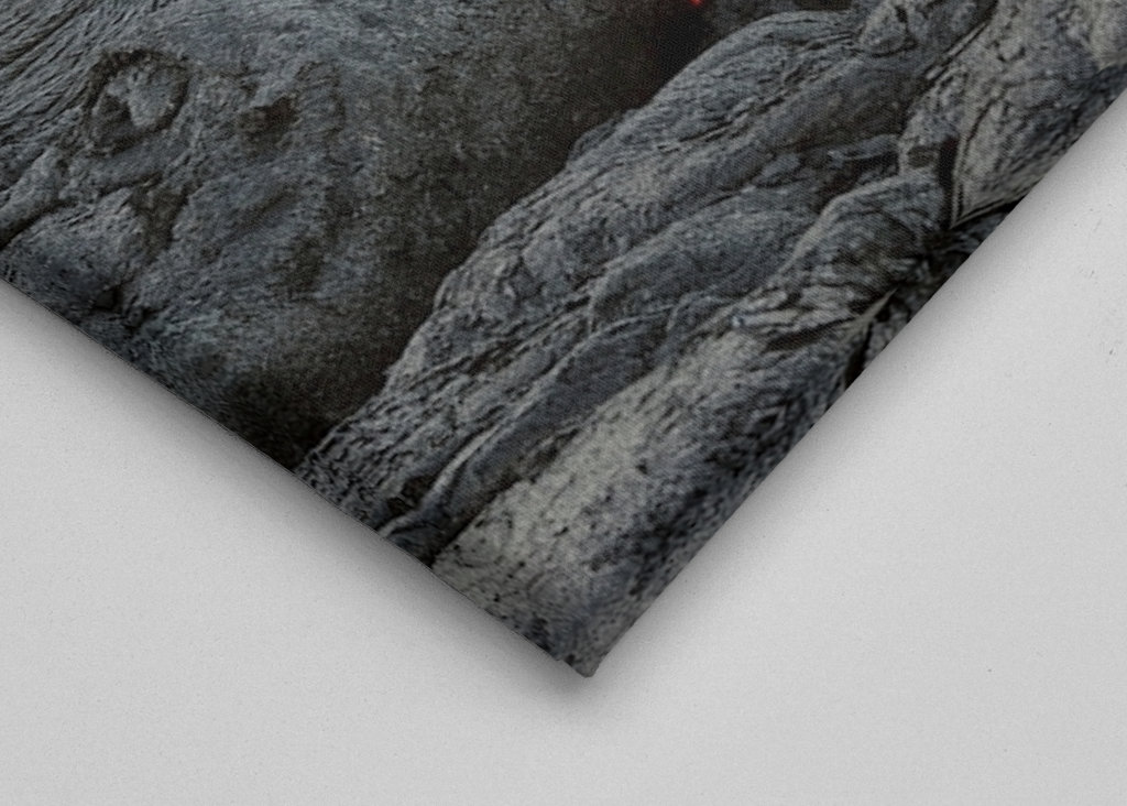 Lava comes out of a fissure