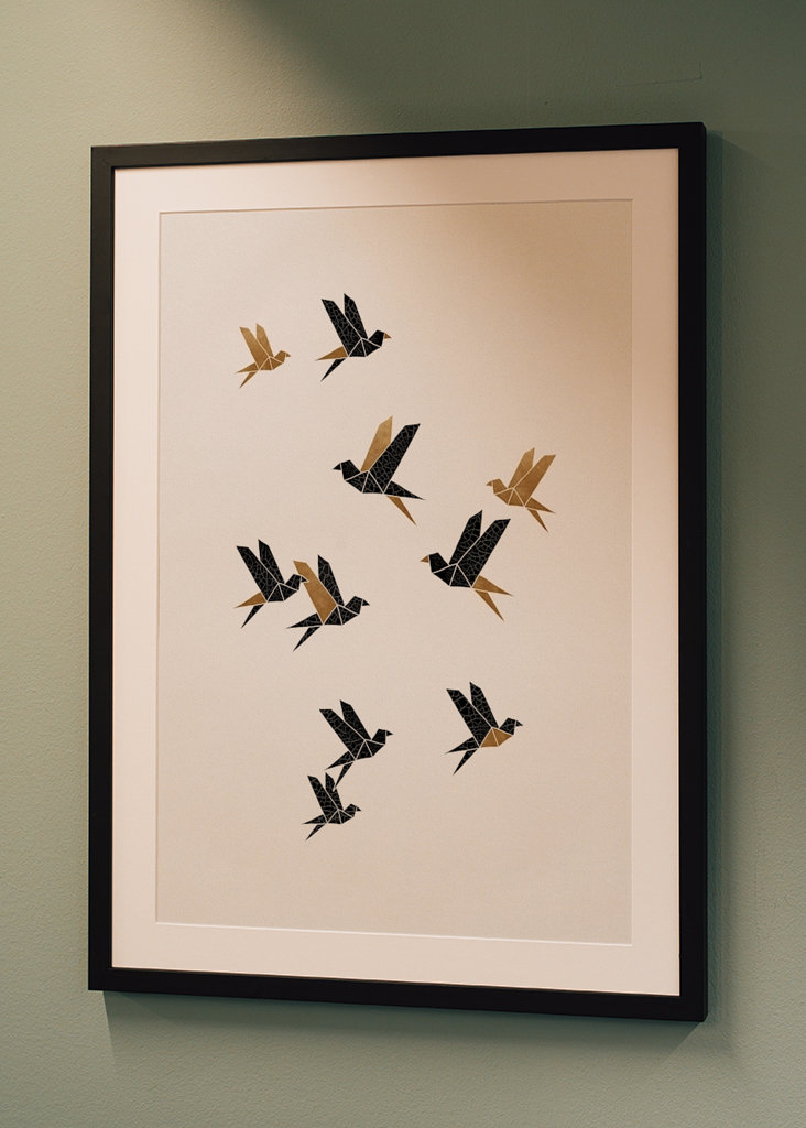 Origami Ptáci Koláž I