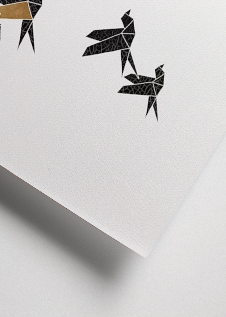 Origami Ptáci Koláž I