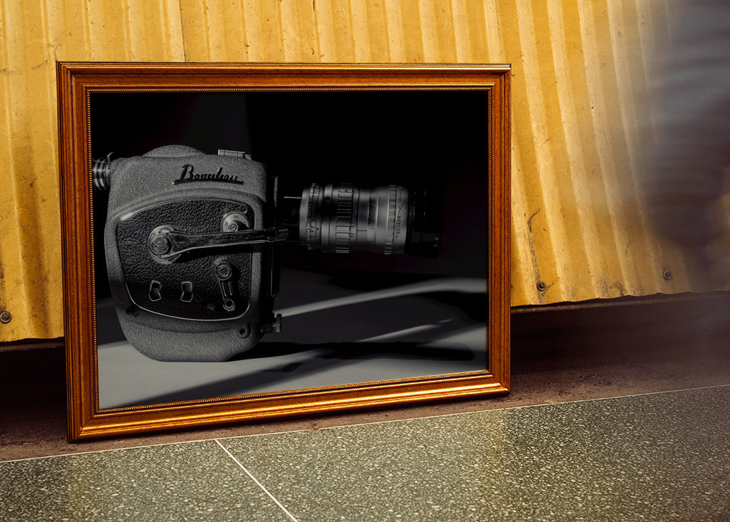 Una vieja cámara de cine