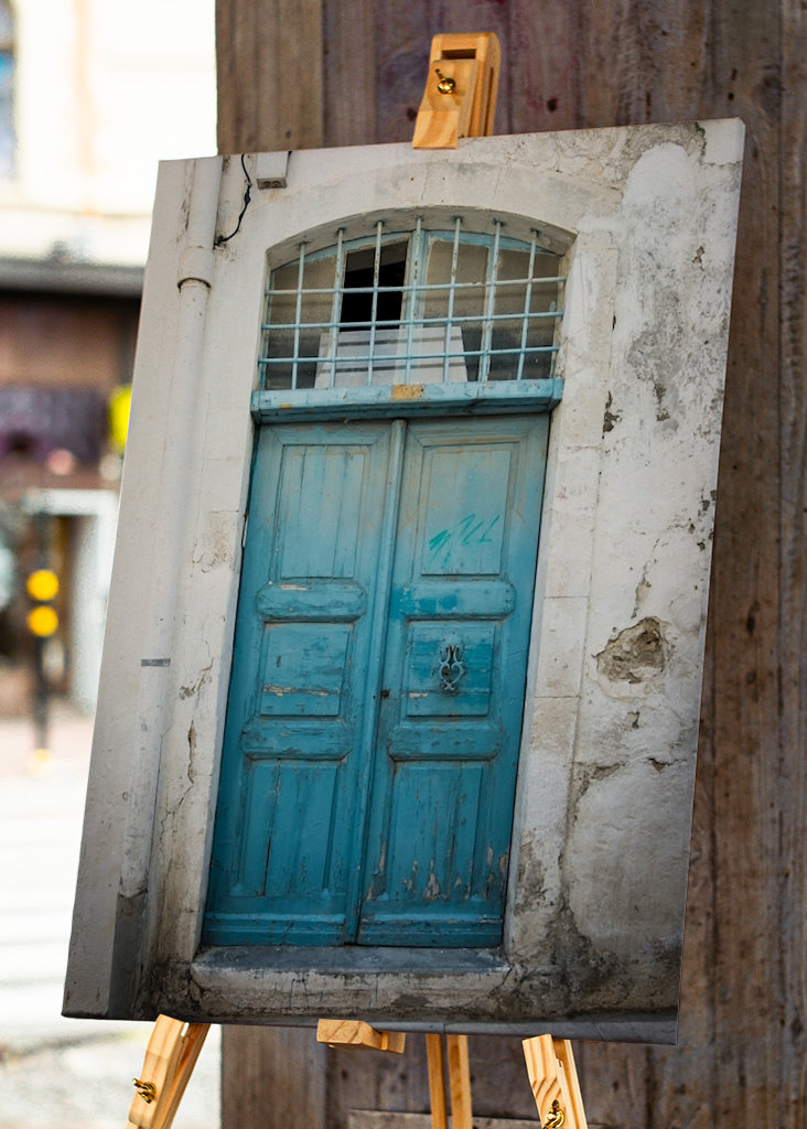 Griechisch-blaue Tür
