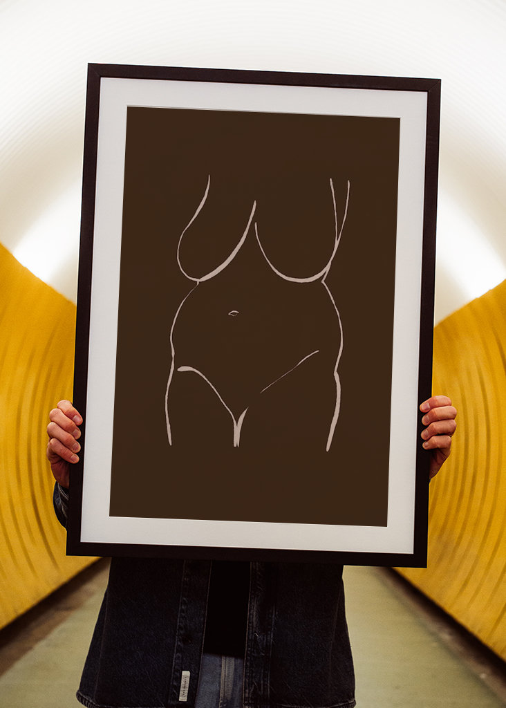 Drawing of naked woman