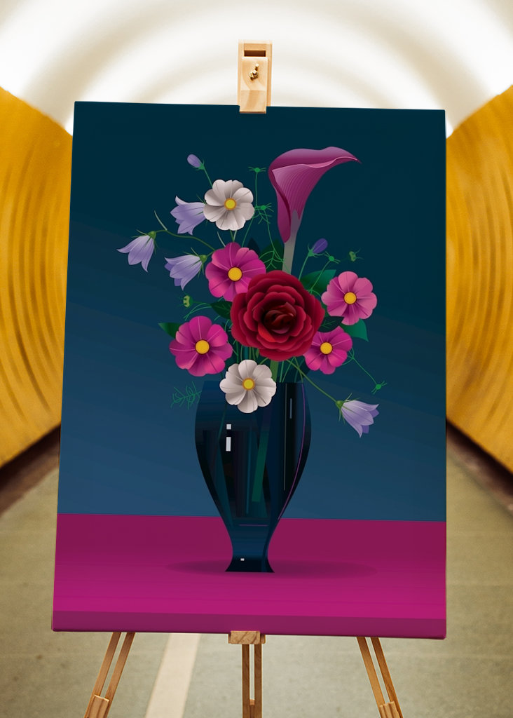 Bouquet with pink flowers