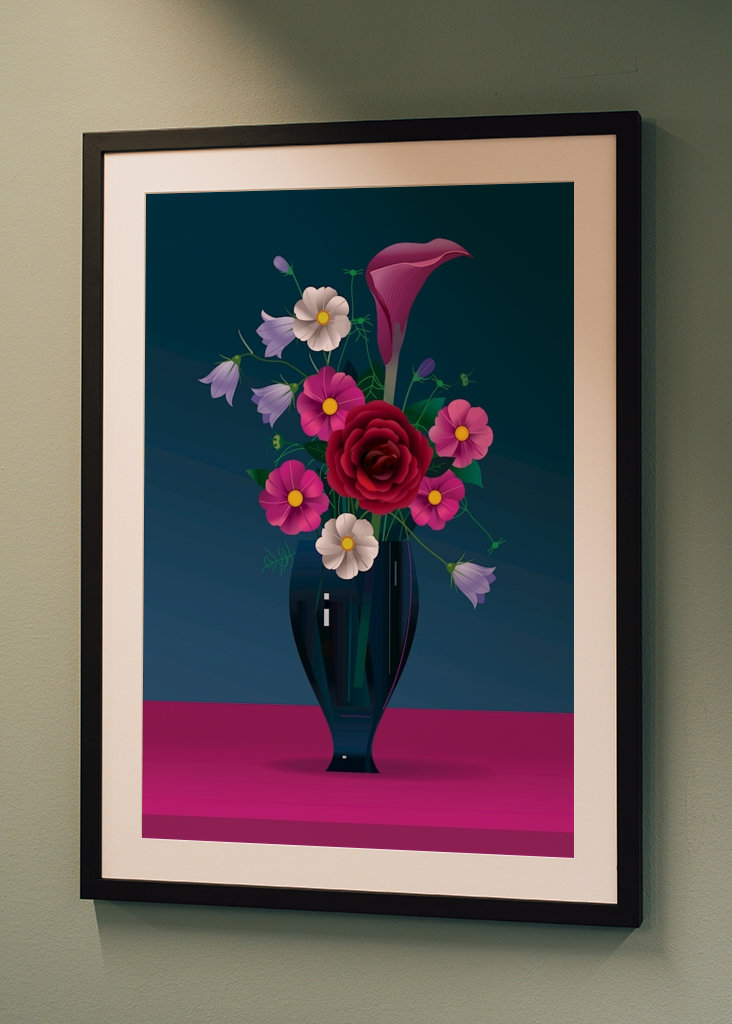 Bouquet with pink flowers