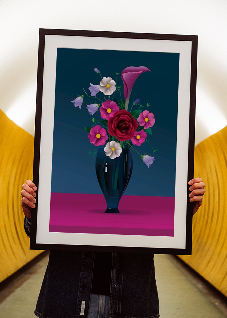 Bouquet with pink flowers