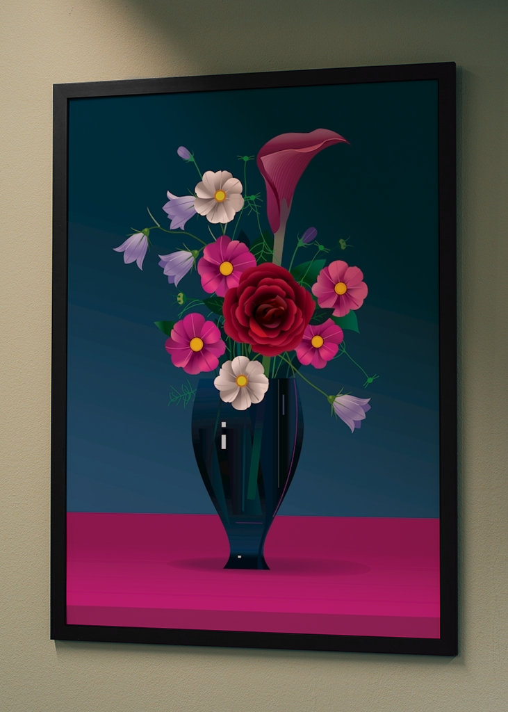 Bouquet with pink flowers