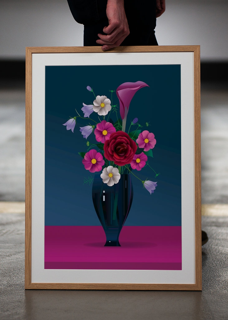 Bouquet with pink flowers