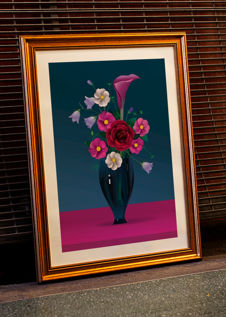 Bouquet with pink flowers