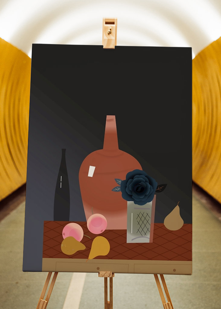 Zátiší s červeným džbánem