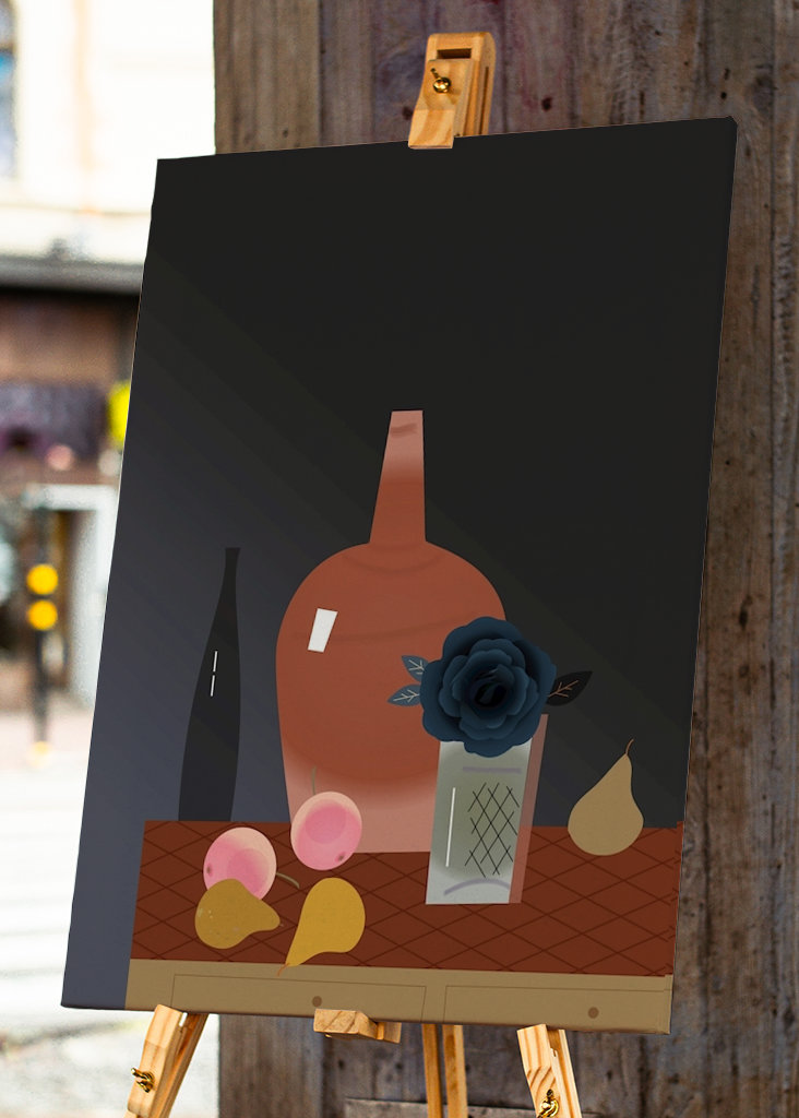 Zátiší s červeným džbánem