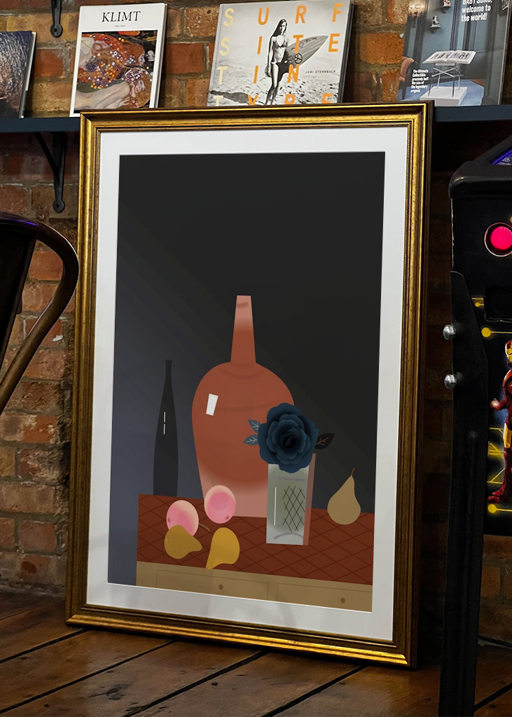 Zátiší s červeným džbánem