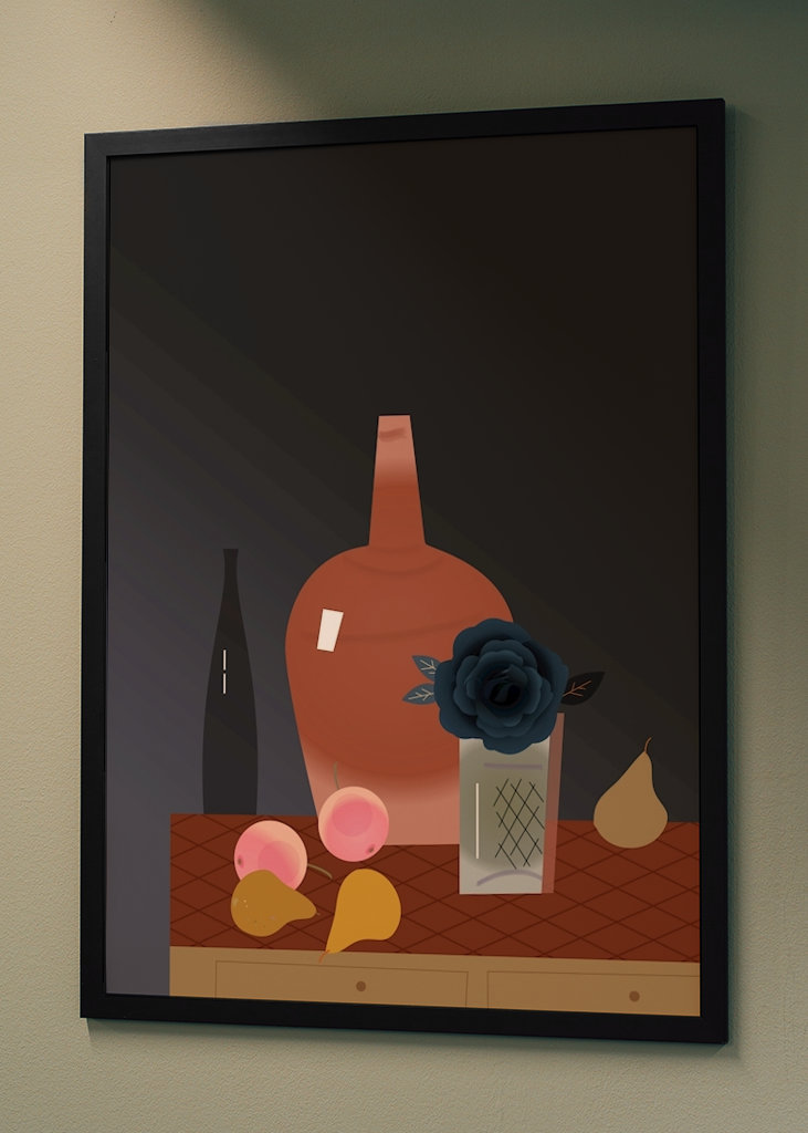 Zátiší s červeným džbánem