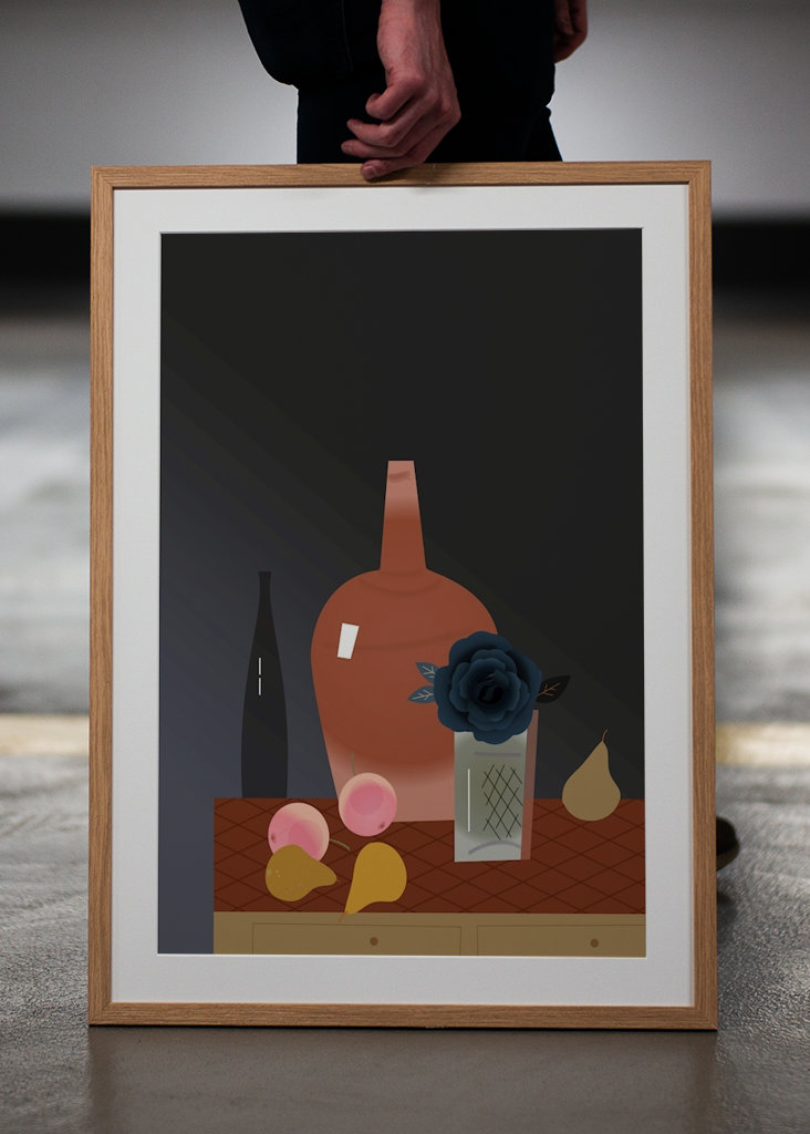 Zátiší s červeným džbánem