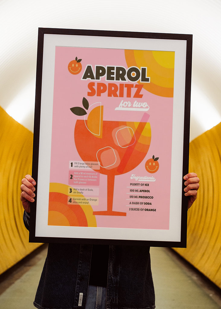 Retro Aperol Spritz Cocktail