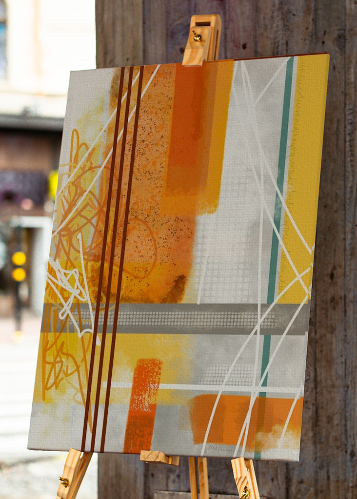 Oransj abstrakt kunst