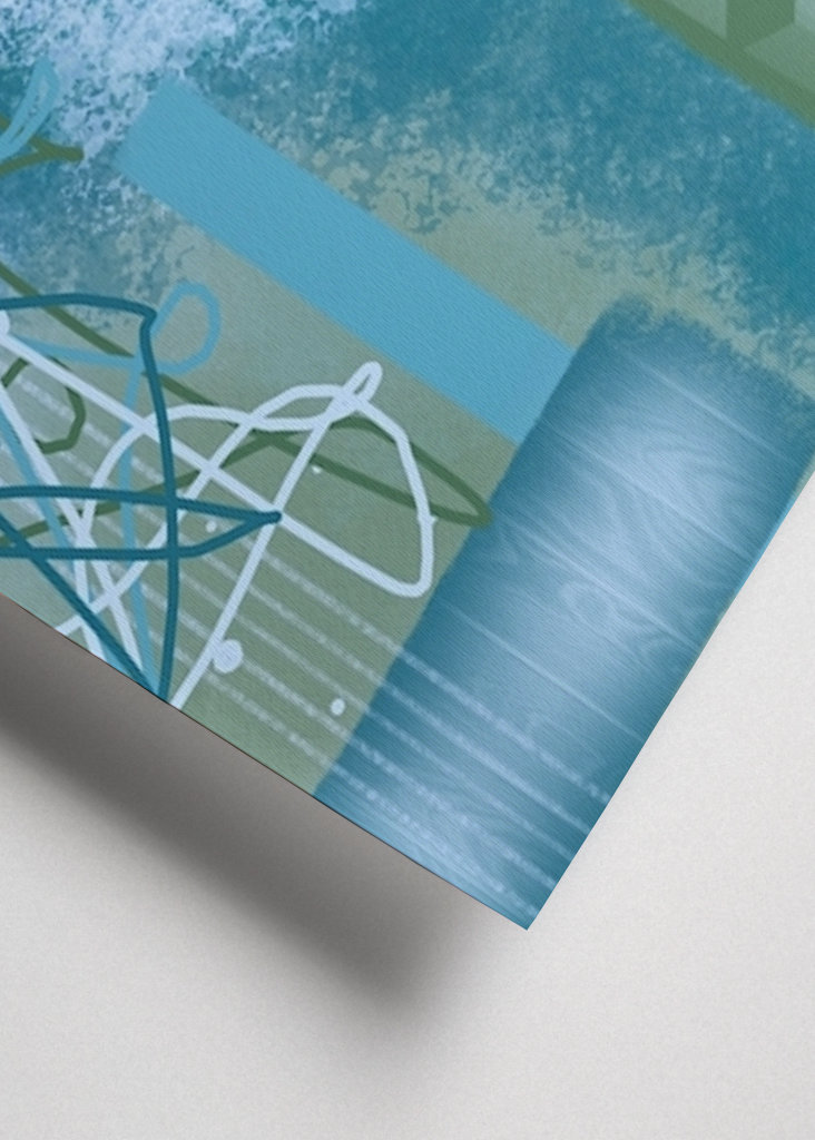 Blau-grüne abstrakte Kunst