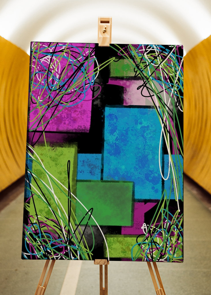 Abstrakt farverigt billede