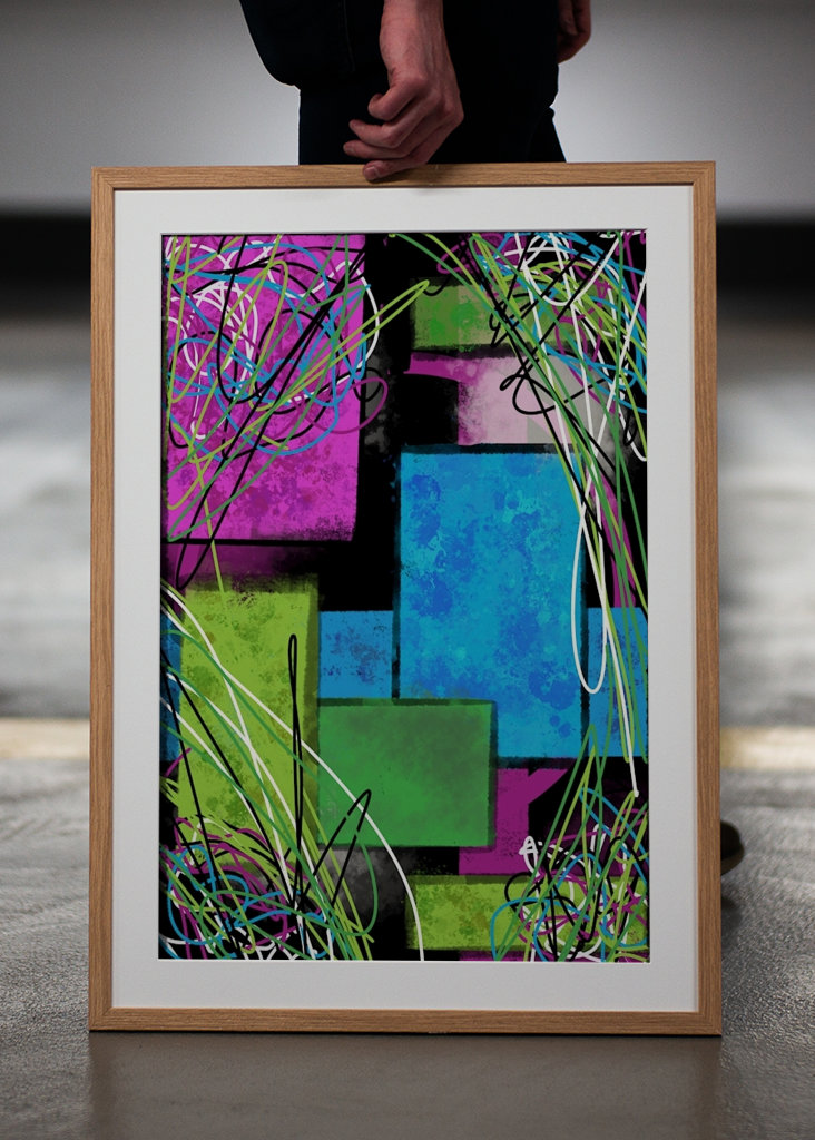 Abstrakt farverigt billede