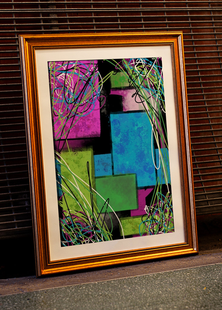 Abstrakt farverigt billede