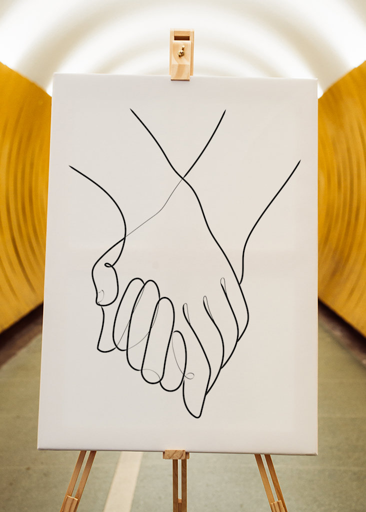 Halten von Händchen Linien