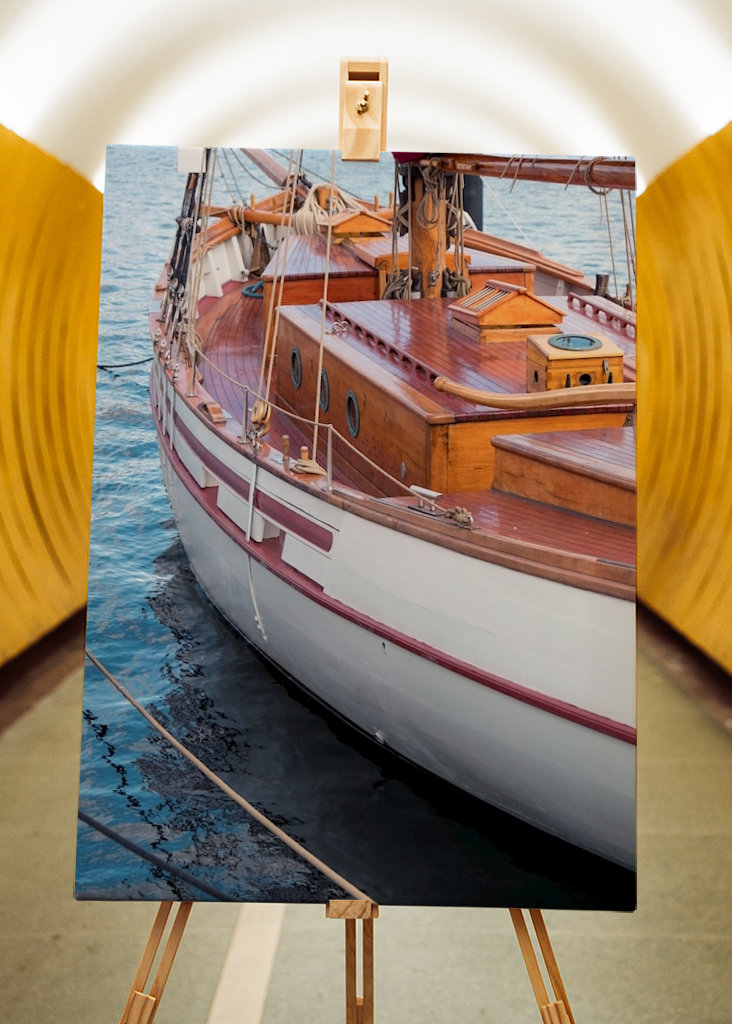 Klassisk seilbåt i tre