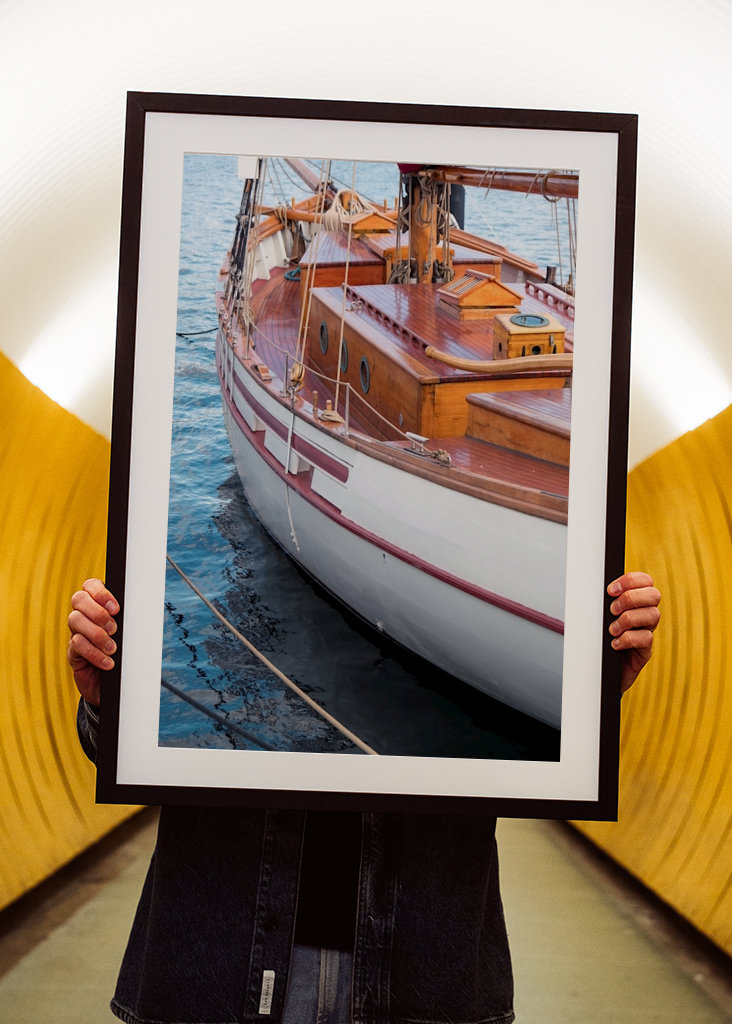 Klassisk seilbåt i tre