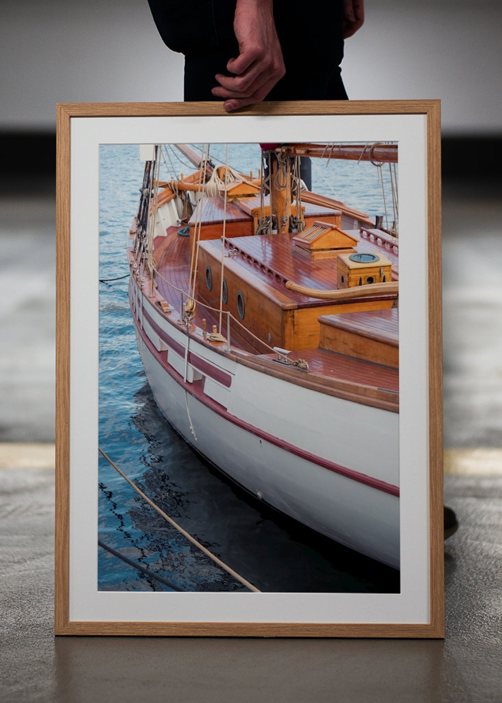 Klassisk seilbåt i tre