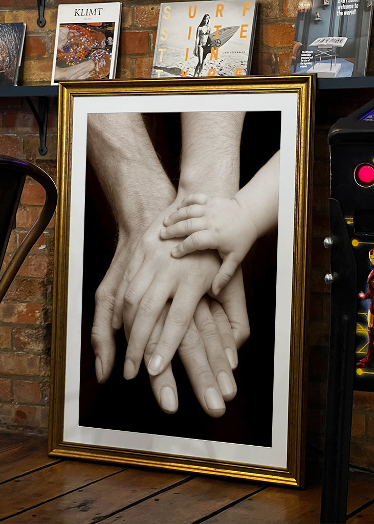 Hænder af en familie