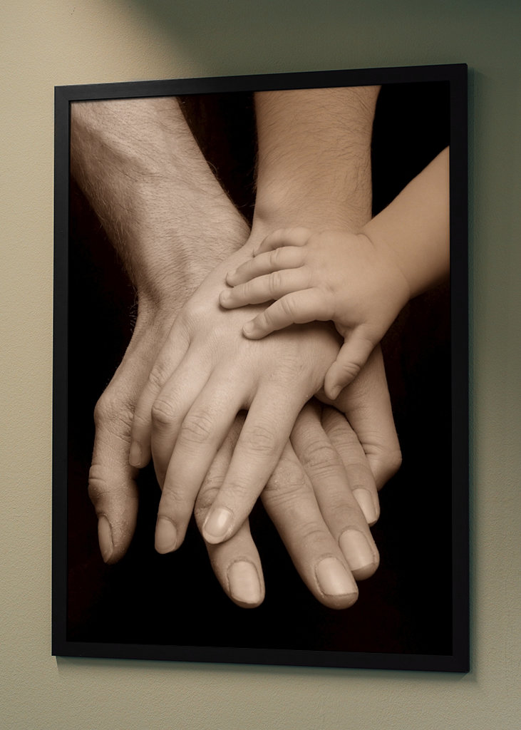 Hænder af en familie