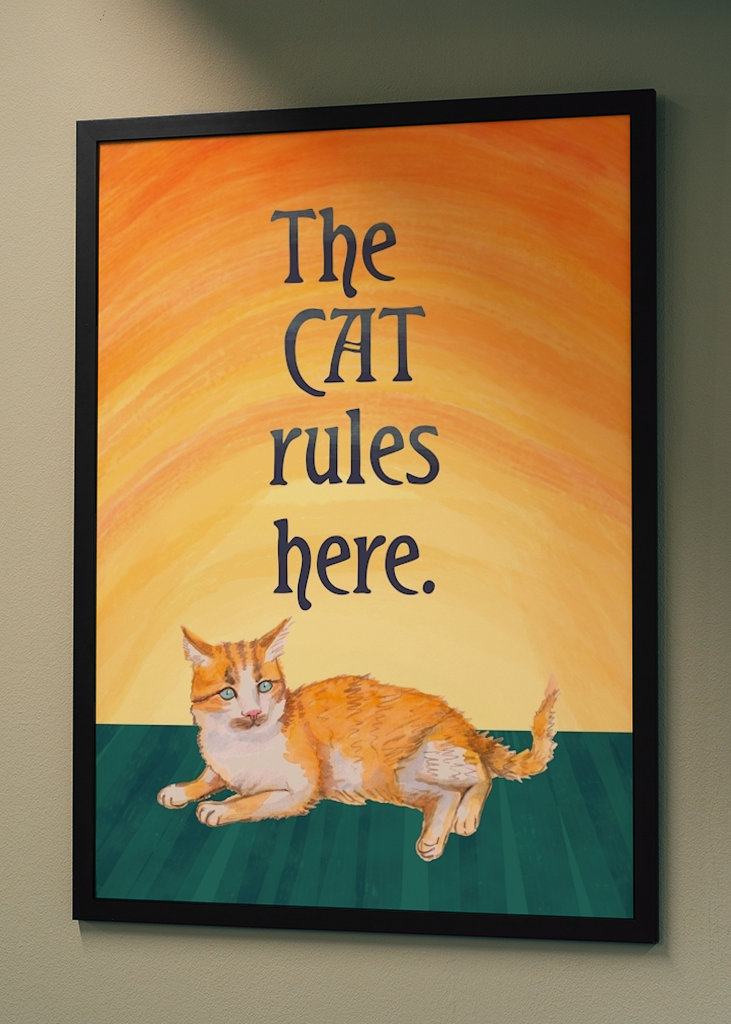 The Cat Rules Here- ginger