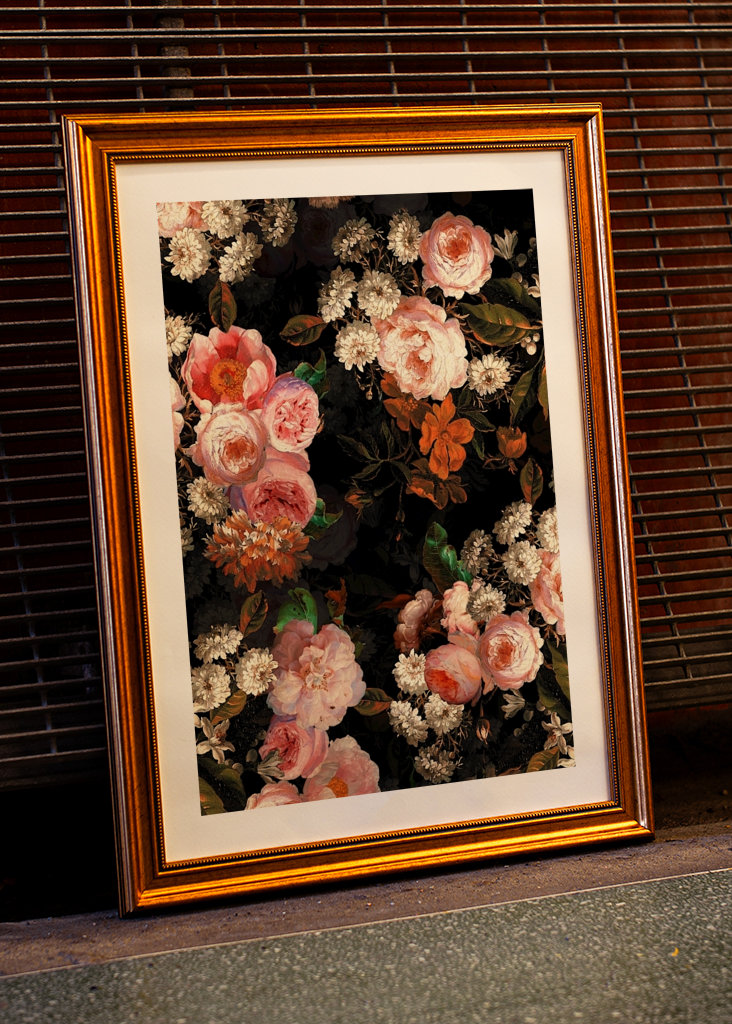 Vintage Rose Night Garden