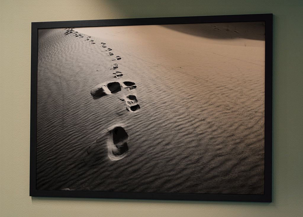 Ślady stóp w piasku