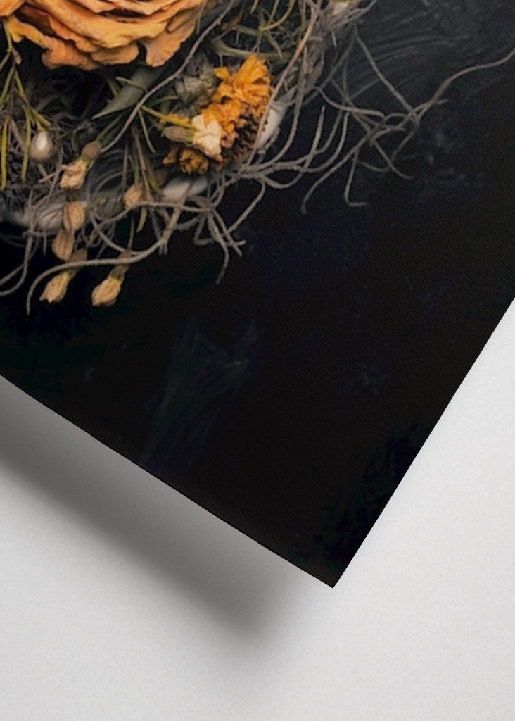 Dried flower arrangement