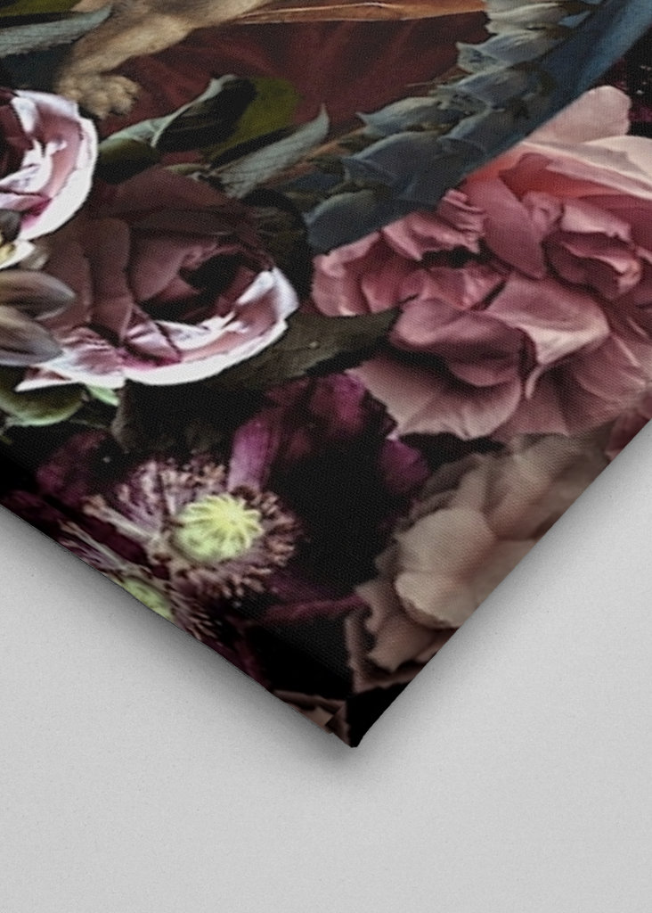 Dama z gronostajem i kwiatami