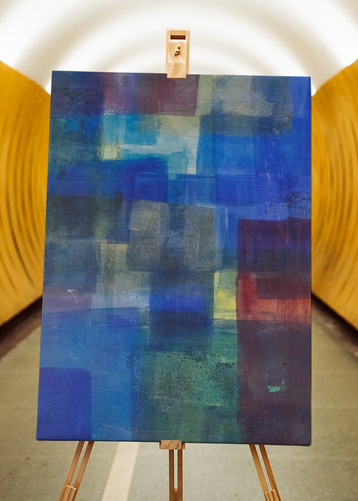 Jeux de couleurs de rectangles bleus