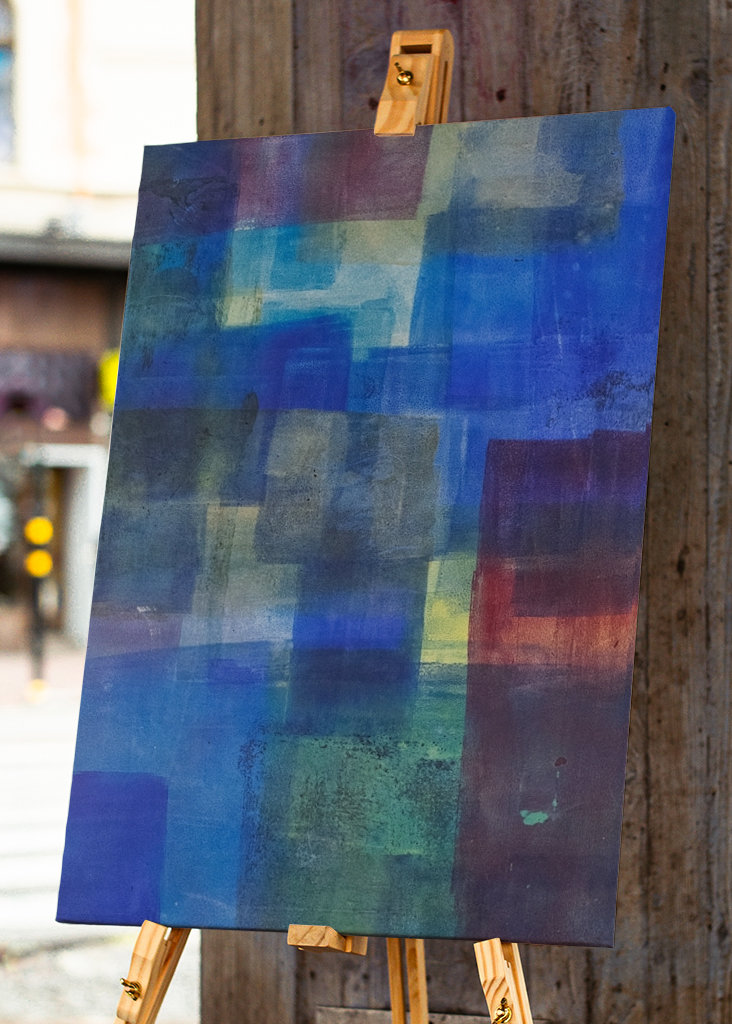 Jeux de couleurs de rectangles bleus