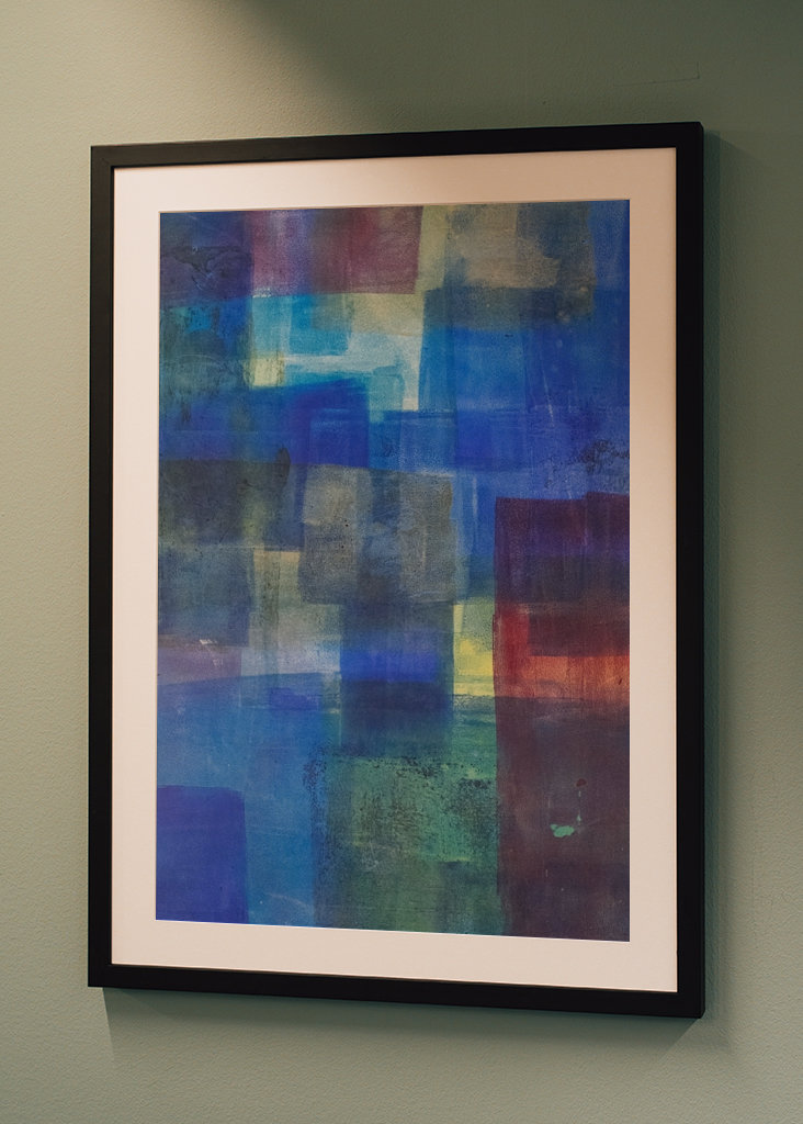 Jeux de couleurs de rectangles bleus