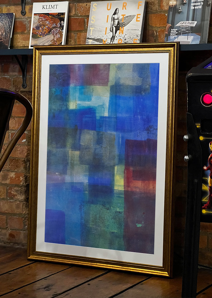 Jeux de couleurs de rectangles bleus