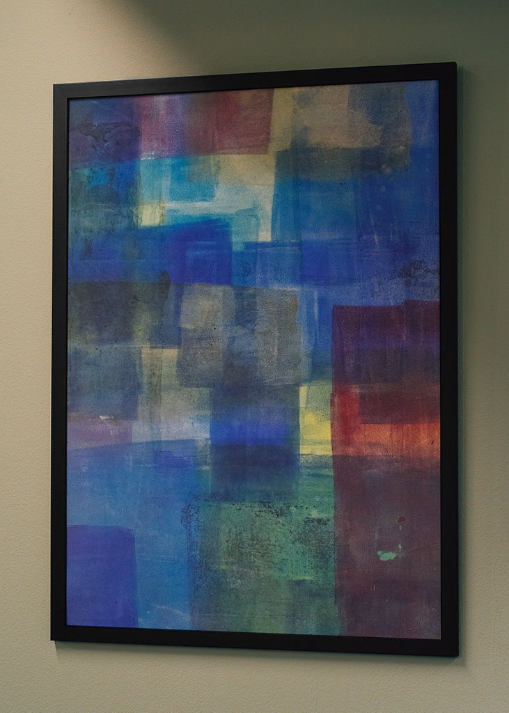 Jeux de couleurs de rectangles bleus