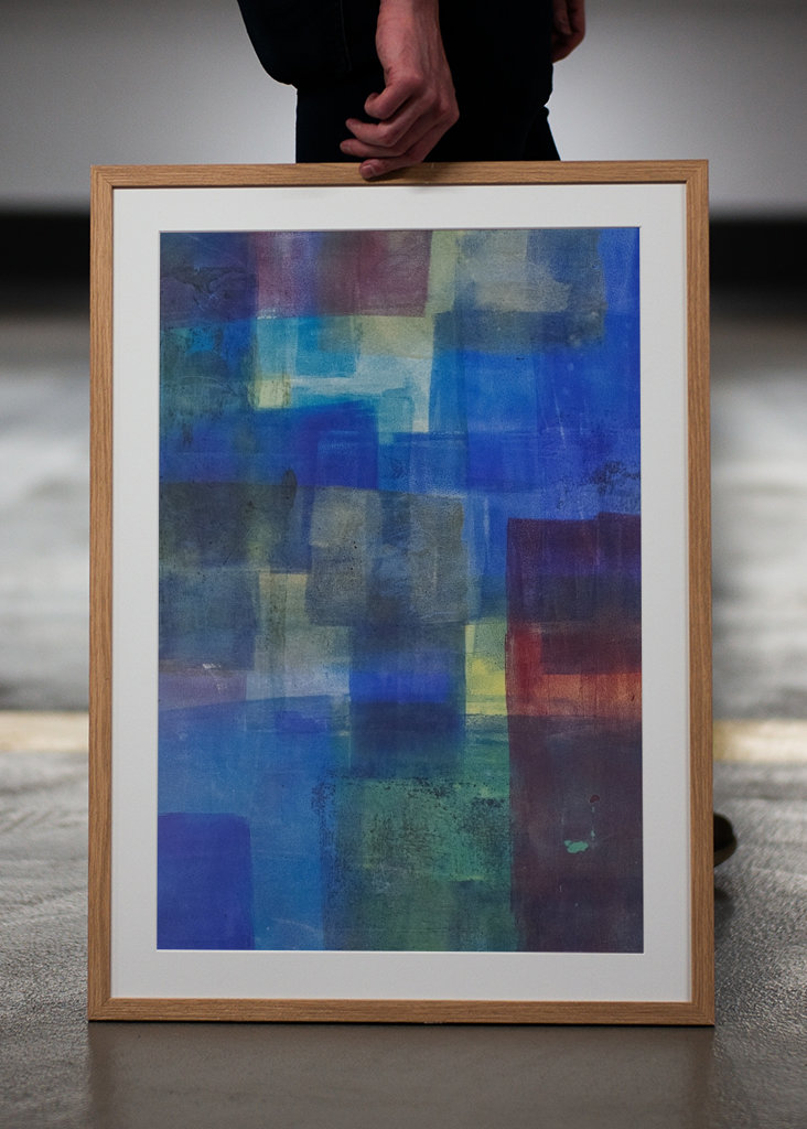 Jeux de couleurs de rectangles bleus