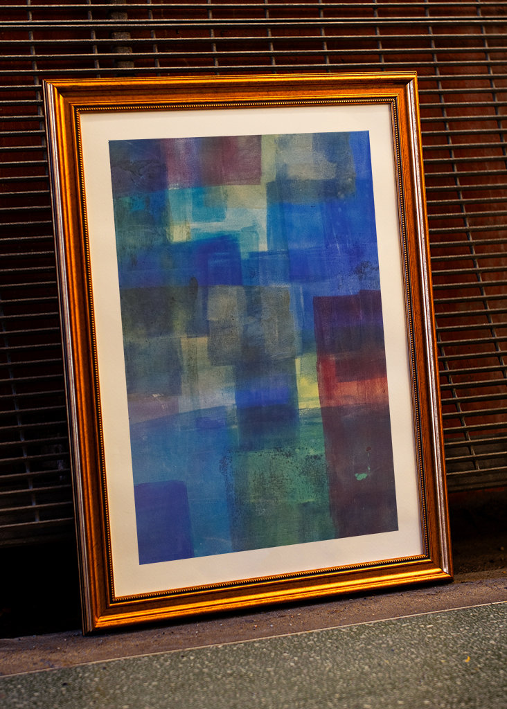 Jeux de couleurs de rectangles bleus