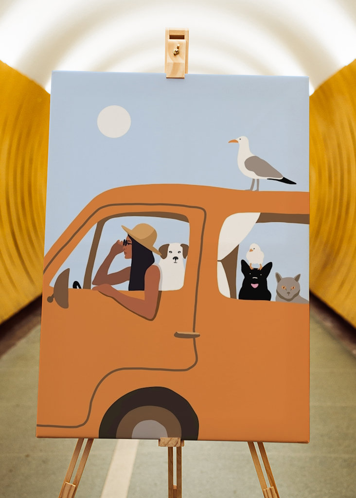 Rodinný výlet ve žluté dodávce