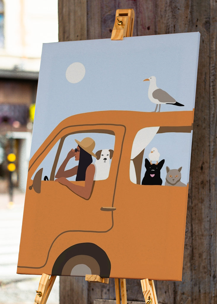 Rodinný výlet ve žluté dodávce