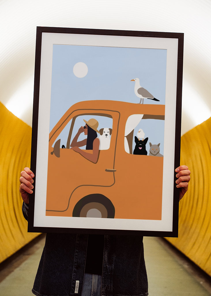 Rodinný výlet ve žluté dodávce