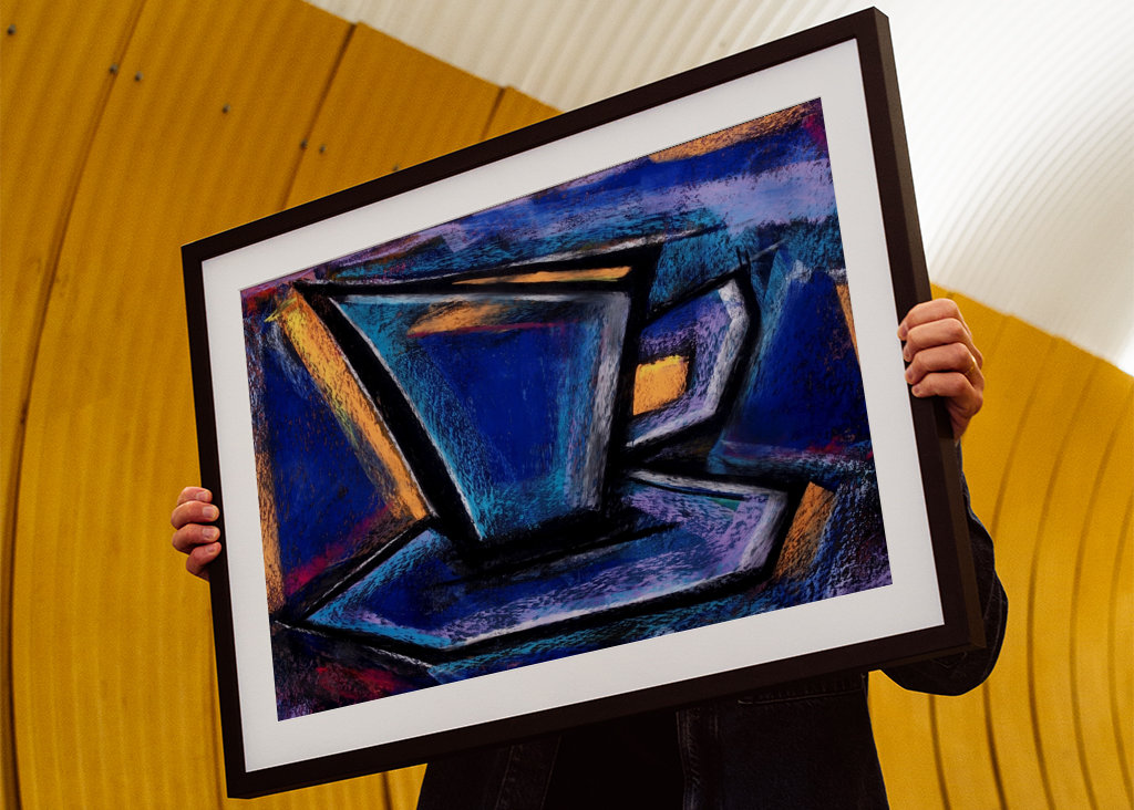 Kaffee Tasse - Pastellkreide 