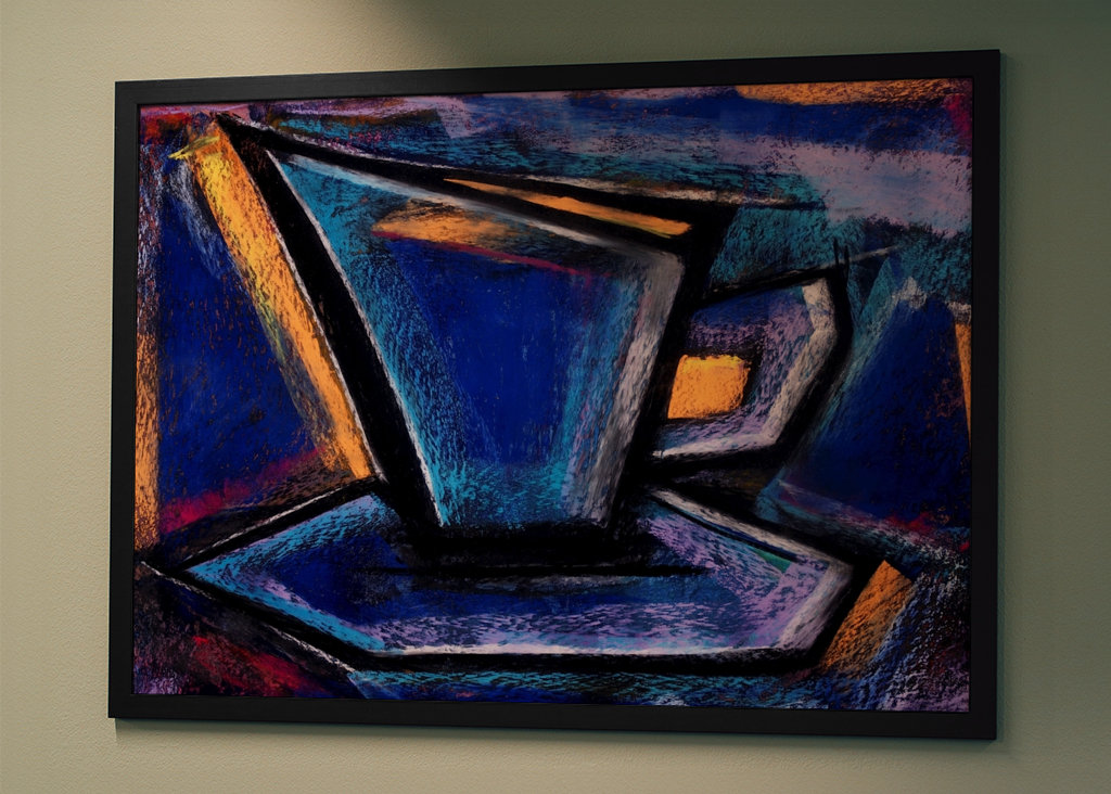 Kaffee Tasse - Pastellkreide 