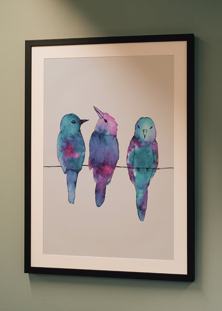  Three birds on a wire	