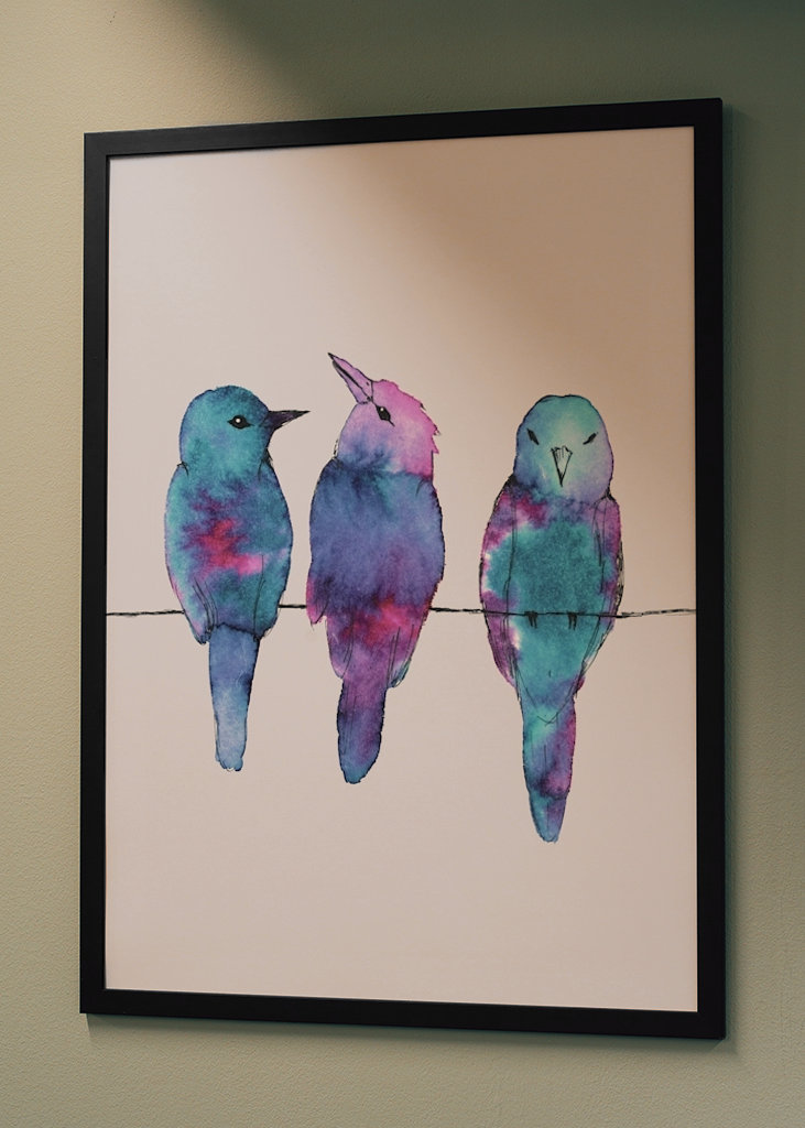  Three birds on a wire	